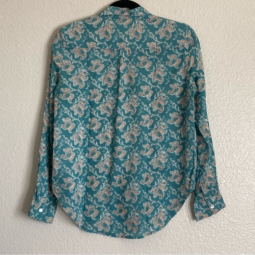 Roller Rabbit Button Down Patch Packets Shirt Xs - image 5